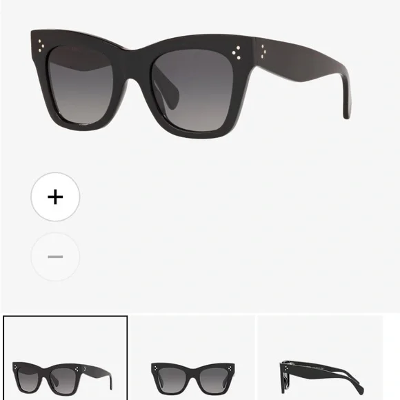 Celine Black Cat-Eye Sunglasses - Picture 3 of 5
